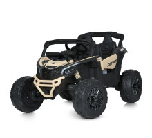 Електричний дитячий джип M 5099EBLR-RS(24V), 4 мотори 200W, EVA-колеса, музика, Bluetooth, чорно-бежевий