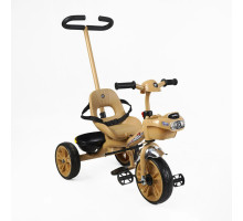 Триколісний велосипед Best Trike BS-70619 з батьківською ручкою та озвучуванням, коричневий