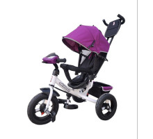 Триколісний велосипед Best Trike 3390-37-633 з надувними колесами, фарою USB та пультом, бордовий