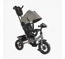 Триколісний велосипед Best Trike 3390-35-723 з надувними колесами, фарою USB та пультом, сірий