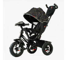 Триколісний велосипед Best Trike 3390-31-025 з надувними колесами, фарою USB та пультом, чорний