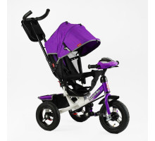 Триколісний велосипед Best Trike 3390-30-126 з надувними колесами, фарою USB та пультом, фіолетовий