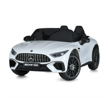 Машина M 5098EBLR-1 для дітей до 35 кг, з 5-точковими ременями безпеки, швидкість 3–8 км/год, біла