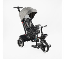 Дитячий триколісний велосипед BestTrike Oscar 6390 – 18-698 з поворотним сидінням та складним кермом, сірий