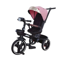 Дитячий триколісний велосипед BestTrike Marco 9155 / 388-69 з складним кермом, світло рожевий