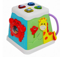 Музичний мультибокс "WToys" 38955 — розвивальна іграшка з озвученням українською: пісеньки, казки, тварини, підсвітка, брязкальце та ігри!