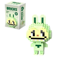 Дитячий конструктор Bricks Зайчик Лабубу зелений на 245 деталей (E3060)