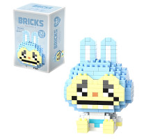 Дитячий конструктор Bricks Зайчик Лабубу блакитний на 243 деталі (E3052)