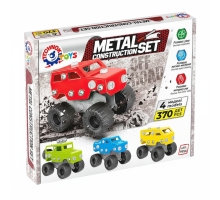 Дитячий металевий конструктор 9956 “Technok Toys”, 370 деталей, 4 машинки, в коробці