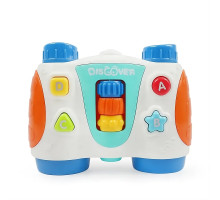 Розвиваючий бінокль знань WToys 66770, музична іграшка з українською озвучкою та пальчиковими іграми, блакитний