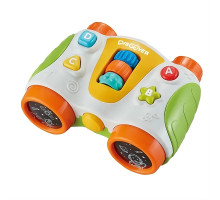 Розвиваючий бінокль знань WToys 66770, музична іграшка з українською озвучкою та пальчиковими іграми, помаранчевий