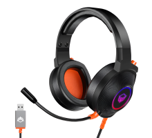 Ігрові навушники USB з мікрофоном HiFi MEETION HP012 чорні
