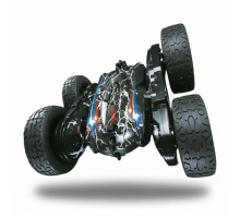 Радіокерована машина-перевертиш H 02-01, акумулятор 3.7V, пульт 2.4GHz, підсвічування, обертання 360°, Чорний