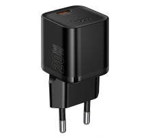 Мережевий зарядний адаптер HOCO N64 20W з портом USB Type-C, чорний