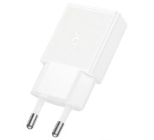 Мережевий зарядний пристрій Hoco N72 PD20W з портом USB Type-C, швидке заряджання, білий