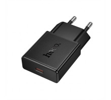 Мережевий зарядний пристрій Hoco N72 PD20W з портом USB Type-C, швидке заряджання, чорний