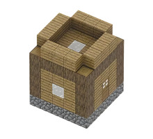 Магнітний конструктор Minecraft Дерев'яний будиночок на 110 деталей (110)
