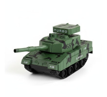 Танк на радіокеруванні 3881 A-01 зелений, стріляє пульками, гусеничний, 27MHz, 4 батарейки АА та зарядка