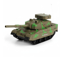 Танк на радіокеруванні 3881 A-02 коричневий, стріляє пульками, гусеничний, 27MHz, 4 батарейки АА та зарядка