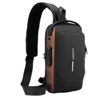 Нагрудна сумка Fahion-1/ASIB з USB-портом та TSA-замком, водовідштовхувальна