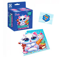 Розвиваючі пазли із сюрпризом "Біле кошенятко" Vladi Toys, 180 елементів + сквіш-сюрпри, VT8030-03