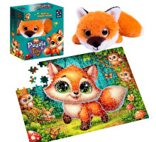 Пазли з м’якою іграшкою “Лисеня” Vladi Toys, 260 деталей, постер, DT200-12