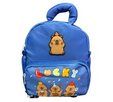Дитячий рюкзак Lucky з принтом капібара 25 х 22 см синій (25-605)