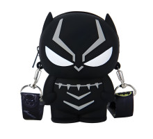 Дитяча сумка силіконова з ремінцем Супергерої Black Panther 18 х 12 см (25-511)