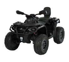 Дитячий двомісний квадроцикл M 6080EL-2(24V) Can-Am, 4 мотори по 200W, шкіряне сидіння, EVA колеса, Чорний