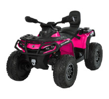 Дитячий двомісний квадроцикл M 6080EL-8-2(24V) Can-Am, 4 мотори по 200W, шкіряне сидіння, EVA колеса, Рожевий
