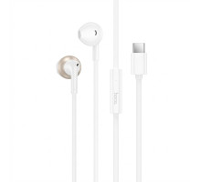 Навушники вкладиші HOCO M115, Type-C, з мікрофоном, Hi-Fi стерео звук, 1.2 м, білі