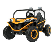 Дитячий двомісний джип M 4969EBLR-7(24V) Bambi Racer, 4 мотори, шкіряне сидіння, EVA колеса, Жовтий