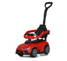 Каталка-толокар у вигляді Toyota M 6129EL-3 з батьківською ручкою, м'яке сидіння екошкіра, музика, світло, сигнал, Червоний