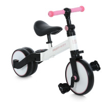 Велосипед-біговел дитячий PROFI KIDS MBB 1008 white 4 в 1 трансформер, колеса EVA, сталева рама, Білий