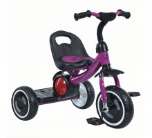 Велосипед триколісний TURBO TRIKE MT 3650-2-01, світло, музика, задня підніжка, накладка на сидіння, фіолетовий