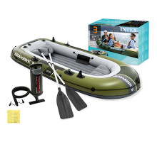 Надувний човен Intex 66333 NP "SEAHAWK", 295×137×43 см, 3-місний