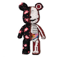 Конструктор 5545 «Ведмежа Тедді» SKELETON — 3680 деталей, 50 см, пластикові блоки, 3D-модель