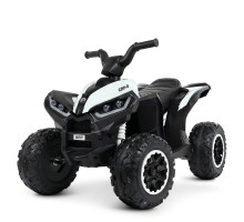 Квадроцикл M 4959EBLR-1, 2×12V, 13000 RPM, EVA колеса 25 см, пульт 2,4G та Bluetooth, одномісний, чорно-білий