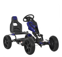 Bambi Kart 1504-2-4 – педальний карт для дітей, ручне гальмо, міцні EVA колеса, ланцюгова передача, регульоване сидіння, синьо-чорний