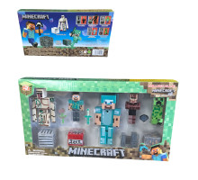 Набір фігурок персонажі Minecraft Стів та моби 5 шт. (К92511)