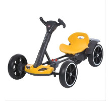 Дитячий електрокарт Bambi Kart M 6072EBR-6 жовтий — з пультом керування, Bluetooth, музикою та світлом, EVA колеса, 35W