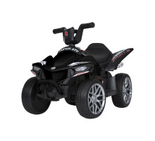 Дитячий квадроцикл Bambi Racer M 5730ELR-2 на 2 мотори, колеса EVA, шкіряне сидіння, Чорний