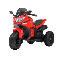 Дитячий мотоцикл Bambi Racer M 4840ALR-3 на 2 мотори, гумові колеса, шкіряне сидіння, Червоний
