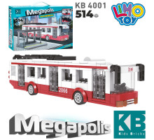 Конструктор KB 4001 Megapolis тролейбус із зупинкою, 514 деталей