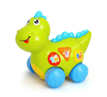 Музичний динозавр Huile Toys 6105 інтерактивна іграшка що їздить зі світлом звуками та навчальними режимами