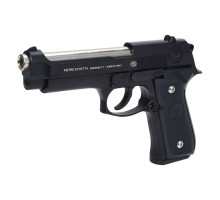 Іграшковий пістолет M92B з пластиковими кулями та довжиною 21,5 см, чорний