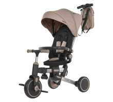 Дитячий триколісний велосипед El Camino ME 1226 Taupe Beige з поворотним сидінням, бежевий