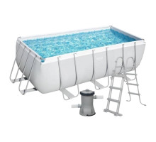 Каркасний басейн Bestway 56456 прямокутний 412×201×122 см зі сходами