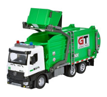Сміттєвоз іграшковий JD-288, інерційний, зі світлом і звуком, размером 32 см, зелений