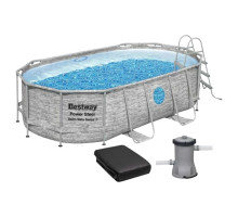 Каркасний басейн Bestway 56714 з вікнами та фільтр-насосом, 427×250×100 см